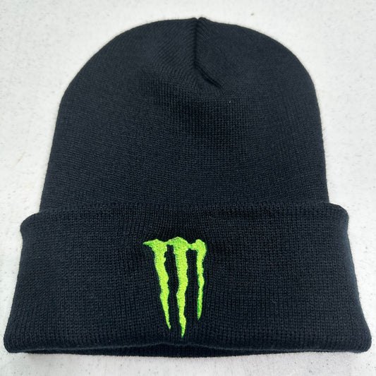 Monster Beanie Embroidered Black Stocking Hat Gift