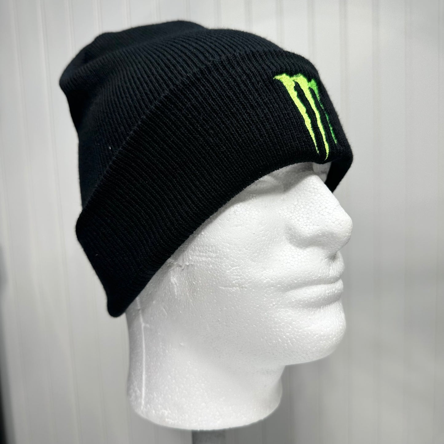 Monster Beanie Embroidered Black Stocking Hat Gift
