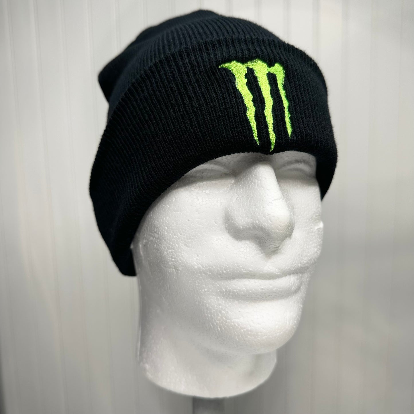 Monster Beanie Embroidered Black Stocking Hat Gift