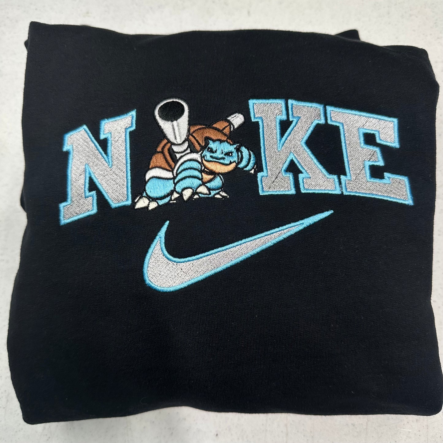 Nike Pokemon Blastoise Embroidered ADULT Hoodie / Crewneck Sweatshirt Unisex