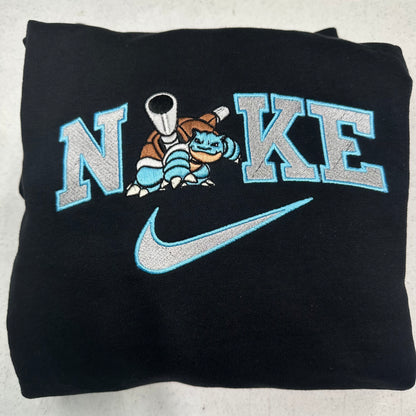 Nike Pokemon Blastoise Embroidered ADULT Hoodie / Crewneck Sweatshirt Unisex