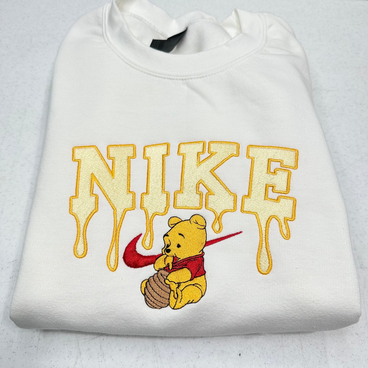 Nike Winnie The Pooh Embroidered Adult Unisex Crewneck Sweatshirt Honey Drip