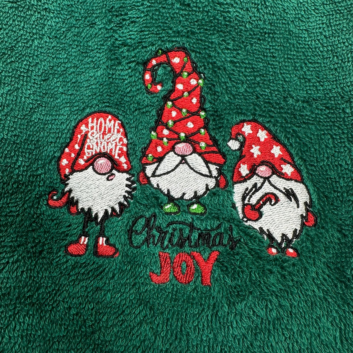 Gnome Christmas Towels Embroidered Hand Towel Set Bathroom Holiday Decor Winter Joy