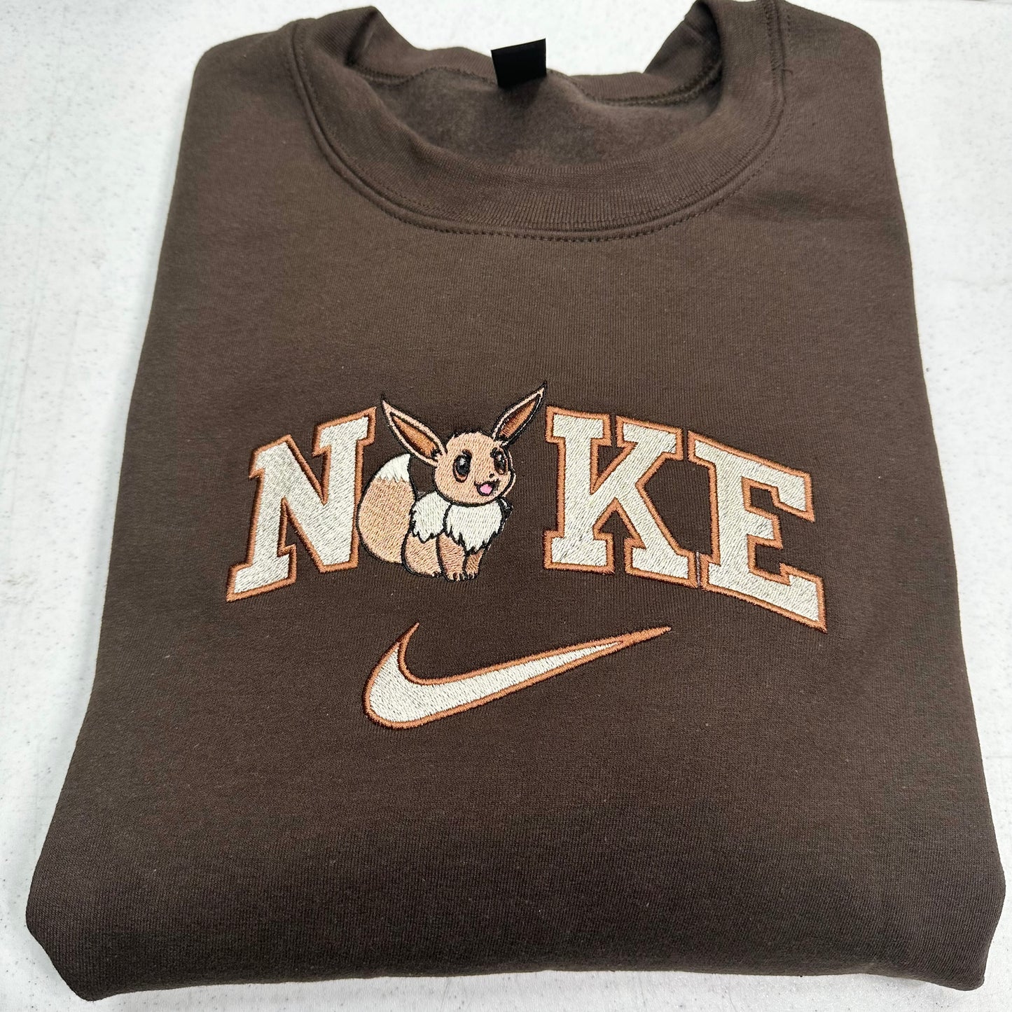 Nike Pokemon Eevee Embroidered ADULT Hoodie / Crewneck Sweatshirt Unisex