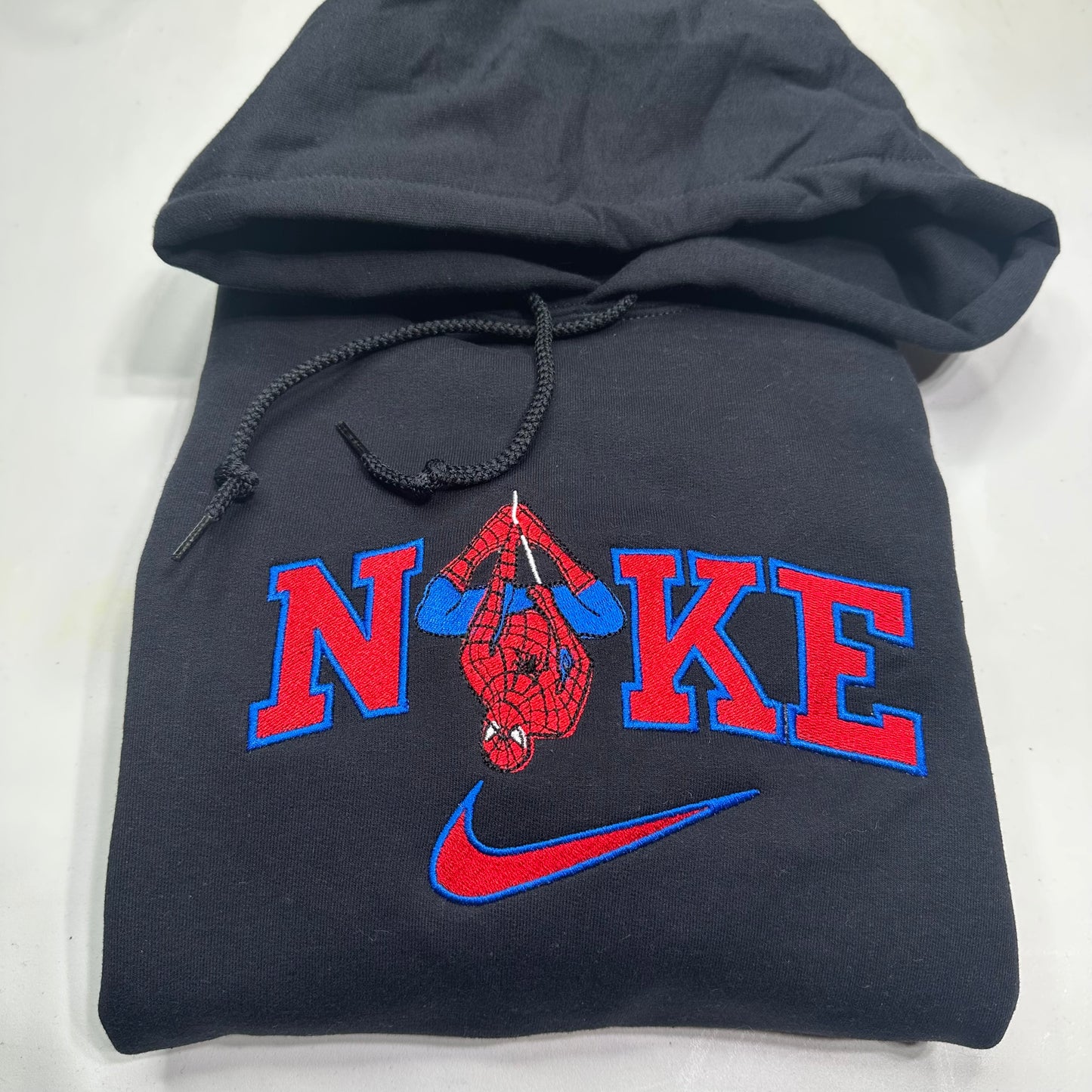Nike Spiderman Embroidered ADULT Hoodie / Crewneck Sweatshirt Unisex Comic Super Hero Lover Gift