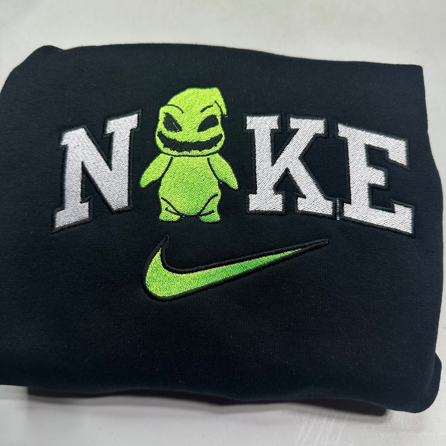 Nike Oogey Boogie Embroidered TODDLER Crewneck Sweatshirt Halloween Nightmare Before Christmas