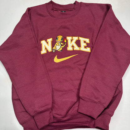 Nike Pokemon Charmander Embroidered YOUTH Hoodie / Crewneck Sweatshirt Kids Boy Girl Unisex