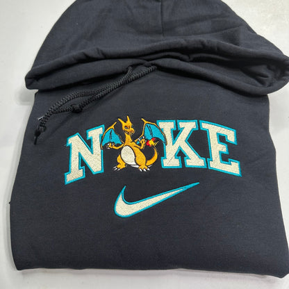 Nike Pokemon Charizard Embroidered ADULT Hoodie / Crewneck Sweatshirt Unisex