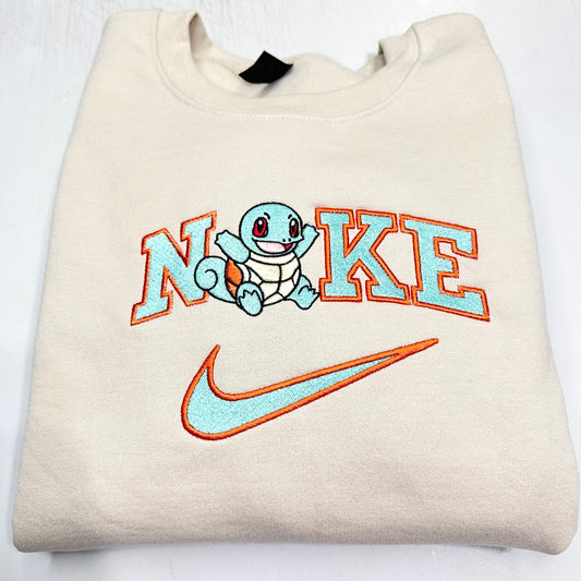 Nike Pokemon Squirtle Embroidered ADULT Hoodie / Crewneck Sweatshirt Unisex