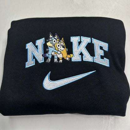 Nike Bluey Bingo Sweatshirt Embroidered TODDLER Crewneck Dog Best Friend Sisters Animal Cartoon Gift