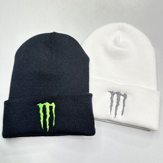 Monster Beanie Embroidered Black White Zero Stocking Hat Gift