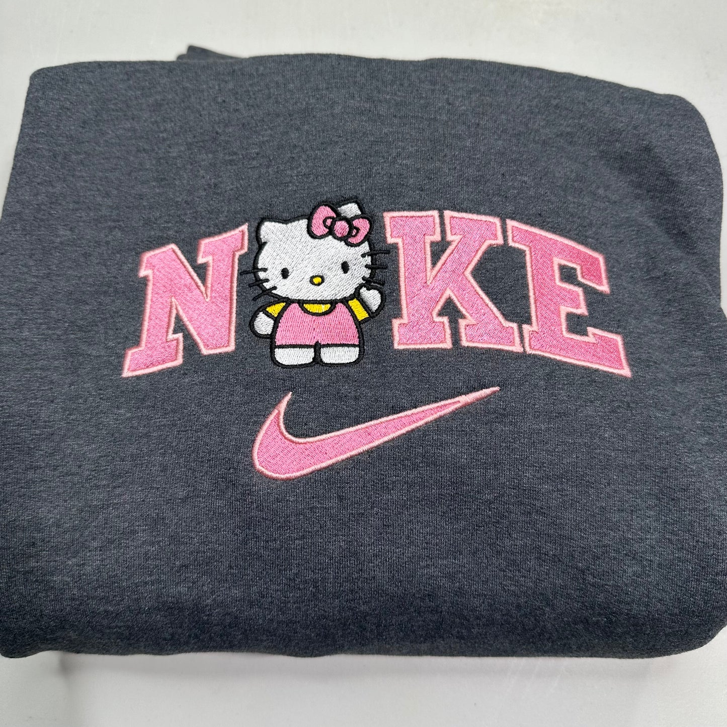Nike Hello Kitty Sweatshirt Embroidered ADULT Hoodie / Crewneck Unisex Cat Animal Cartoon Lover Cozy Gift