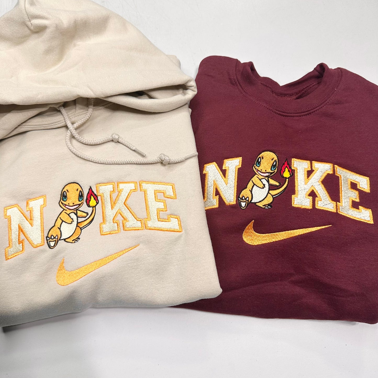 Nike Pokemon Charmander Embroidered ADULT Hoodie / Crewneck Sweatshirt Unisex