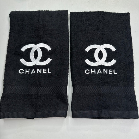Chanel Style Towels Embroidered Hand Towel COLORS Bathroom Home Decor