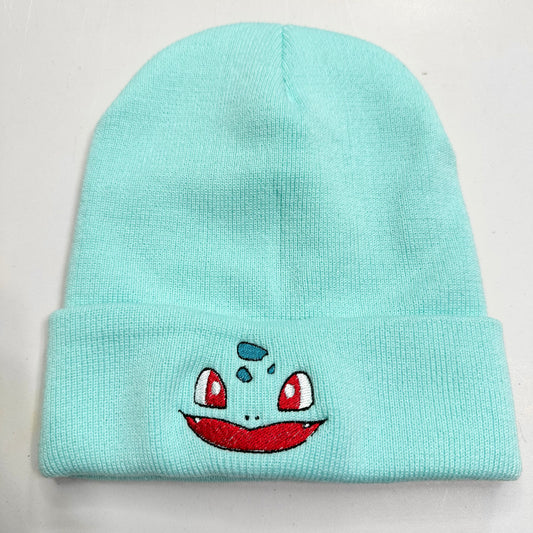 Pokemon Bulbasaur Beanie Embroidered Stocking Hat Gift Anime Video Gamer Gift