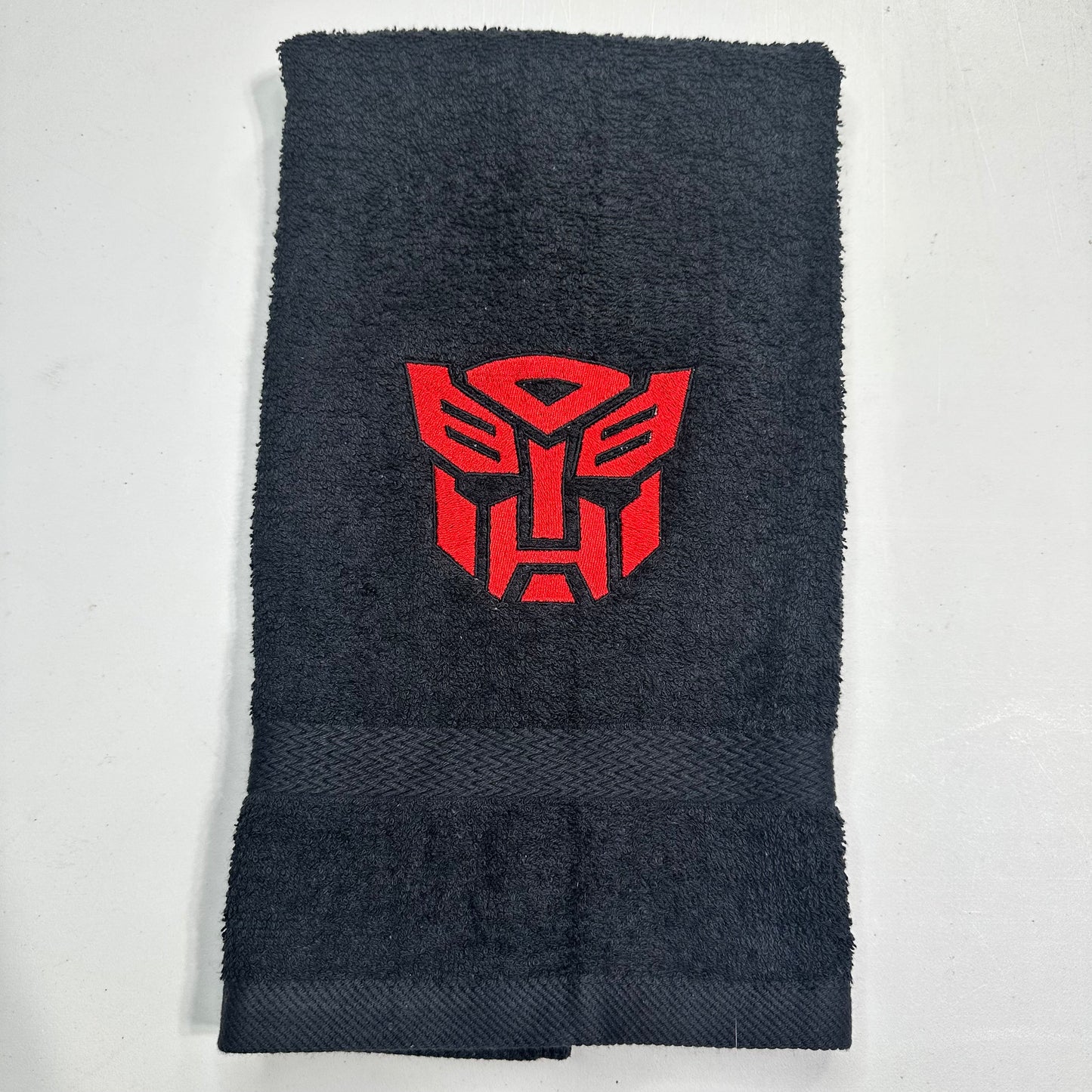 Transformers Towels Embroidered Hand Towel Bathroom Home Decor Autobots Robots Optimus Prime Bumblebee