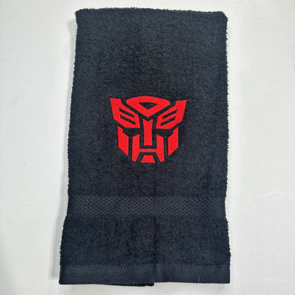 Transformers Towels Embroidered Hand Towel Bathroom Home Decor Autobots Robots Optimus Prime Bumblebee