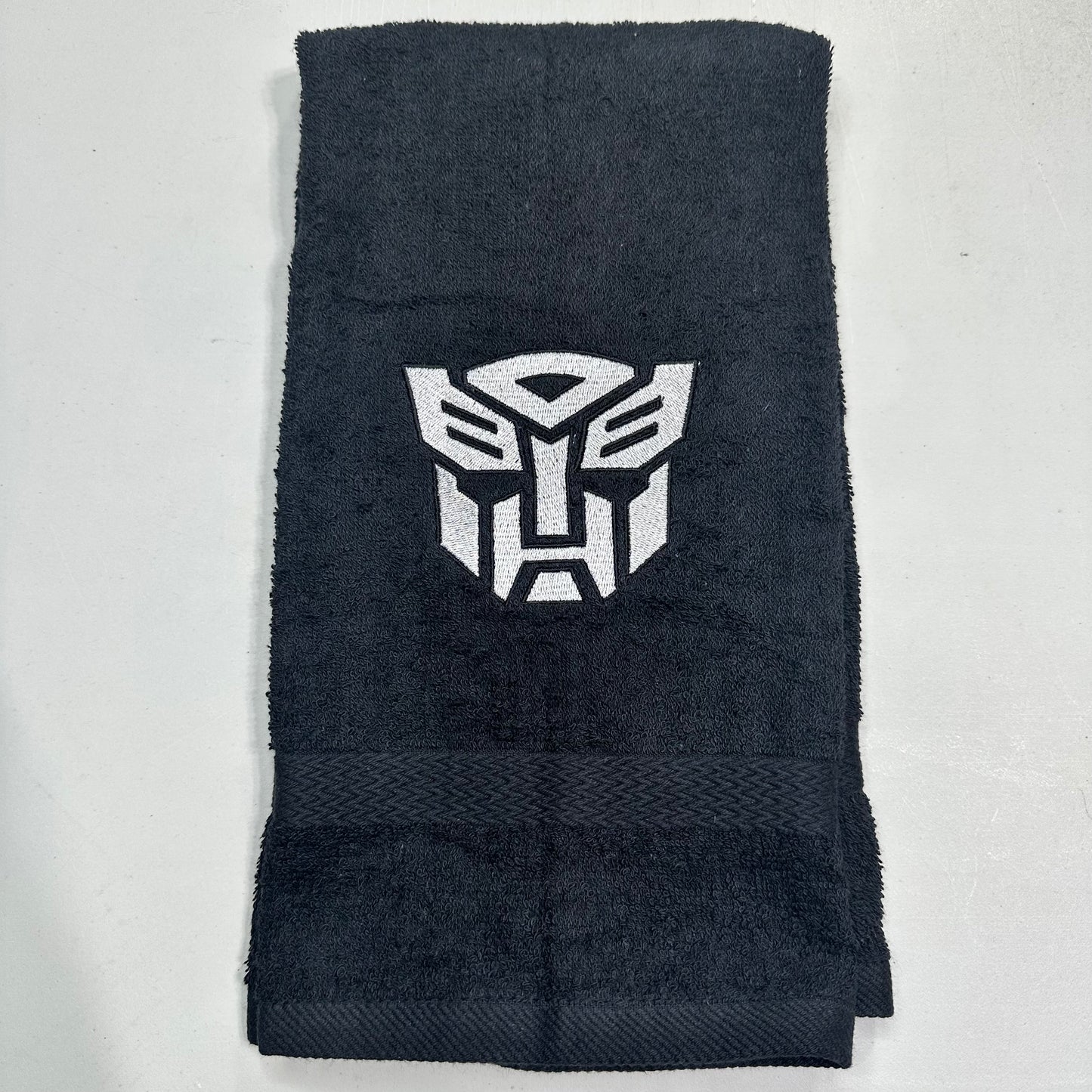 Transformers Towels Embroidered Hand Towel Bathroom Home Decor Autobots Robots Optimus Prime Bumblebee