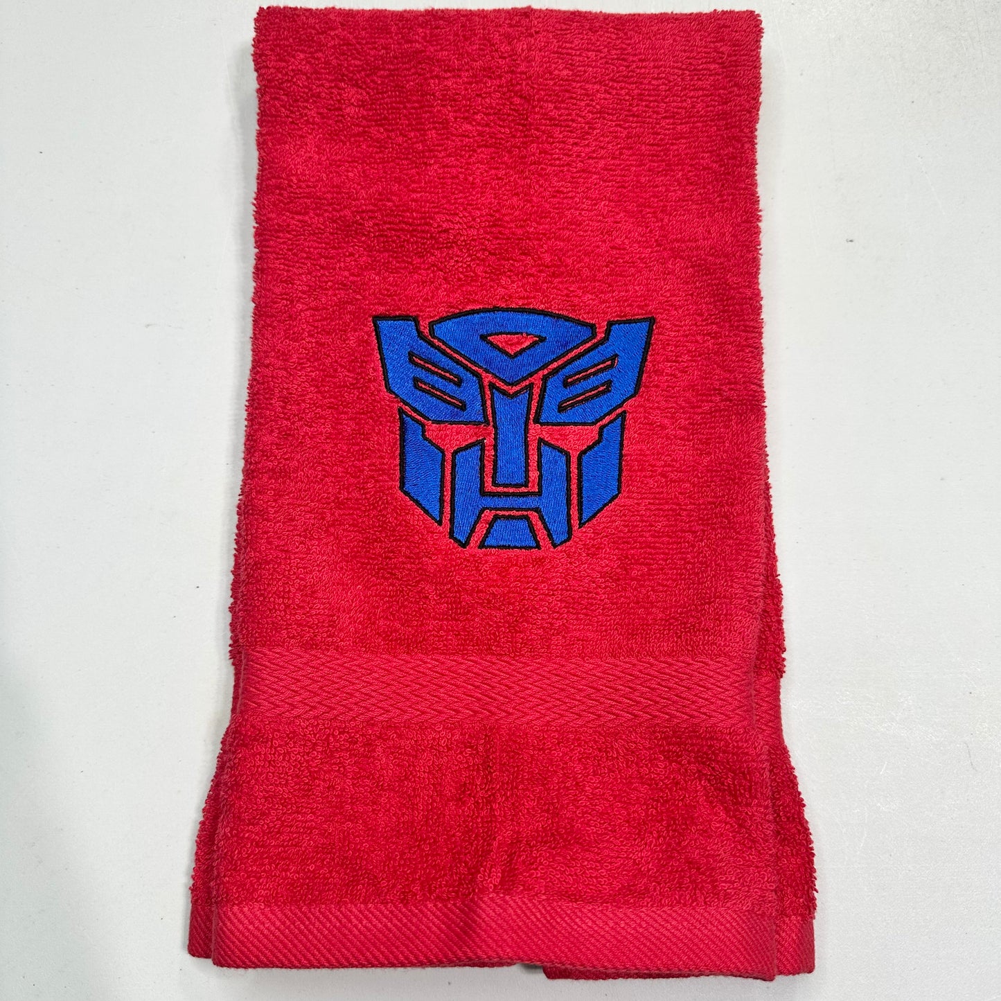 Transformers Towels Embroidered Hand Towel Bathroom Home Decor Autobots Robots Optimus Prime Bumblebee
