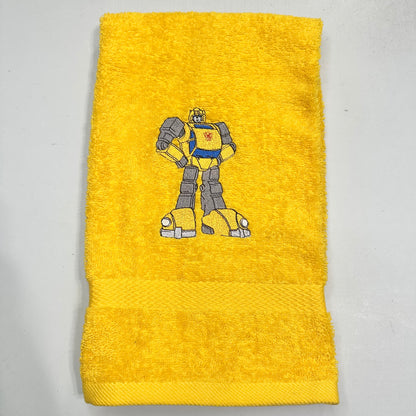 Transformers Towels Embroidered Hand Towel Bathroom Home Decor Autobots Robots Optimus Prime Bumblebee