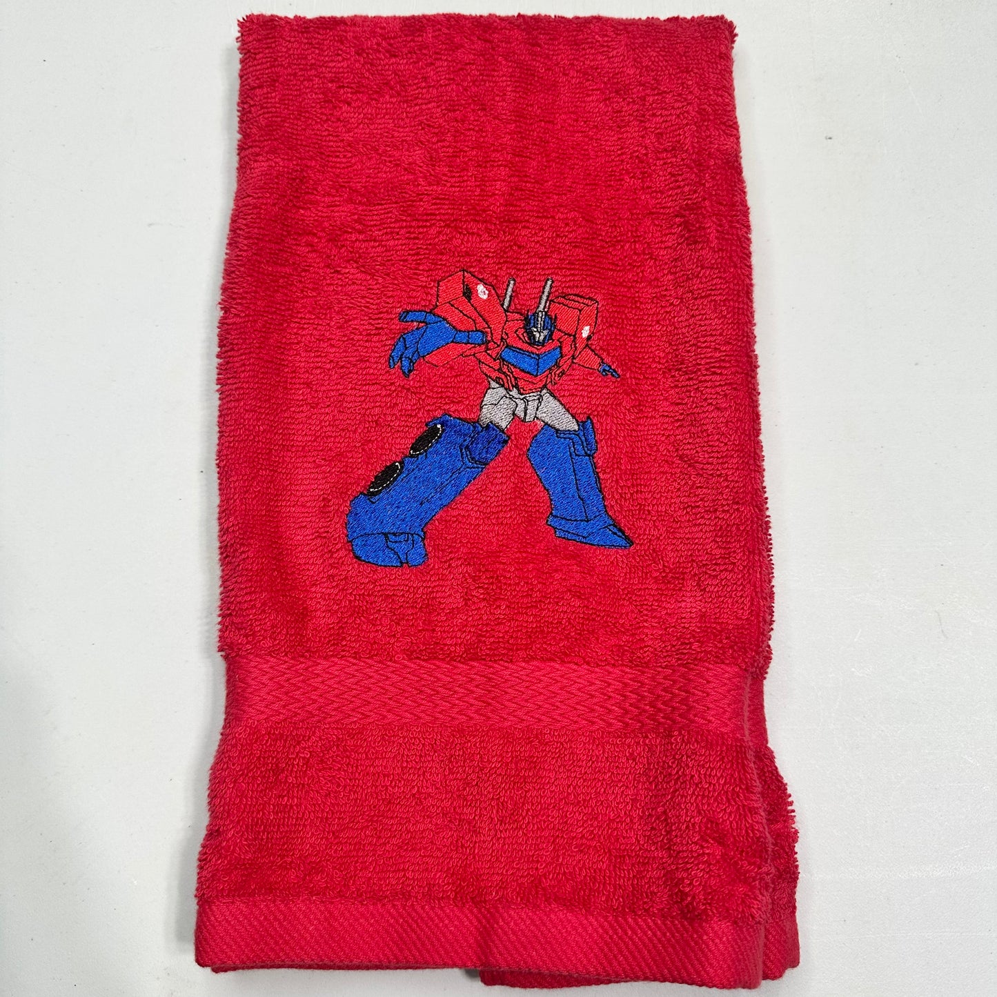 Transformers Towels Embroidered Hand Towel Bathroom Home Decor Autobots Robots Optimus Prime Bumblebee