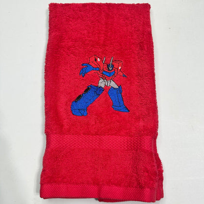Transformers Towels Embroidered Hand Towel Bathroom Home Decor Autobots Robots Optimus Prime Bumblebee