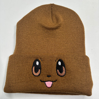 Pokemon Beanies Embroidered Stocking Hat Anime Video Gamer Gift Eevee Bulbasaur Face