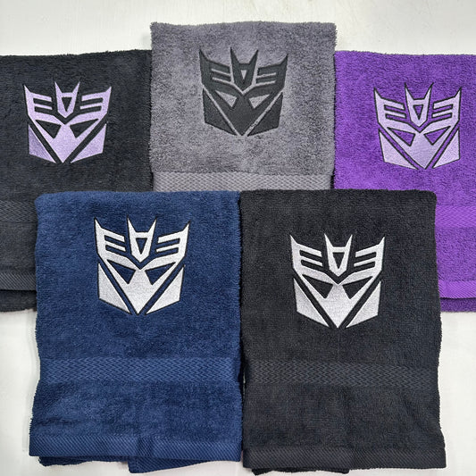 Transformers Towels Embroidered Hand Towel Bathroom Home Decor Decepticons Robots