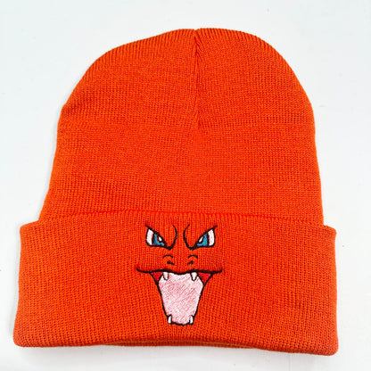 Pokemon Beanies Embroidered Stocking Hat Anime Video Gamer Gift Eevee Bulbasaur Face