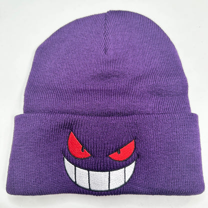Pokemon Beanies Embroidered Stocking Hat Anime Video Gamer Gift Eevee Bulbasaur Face