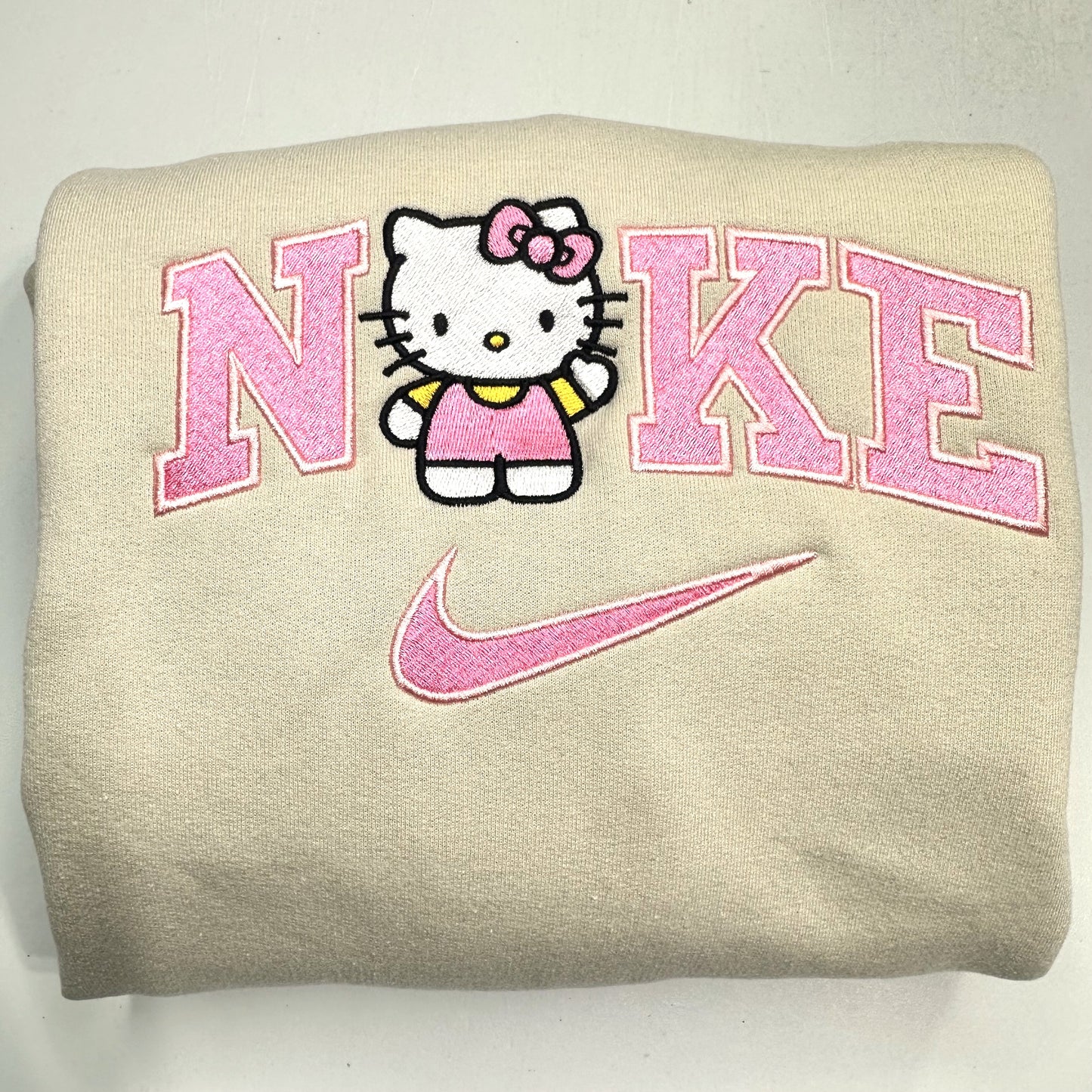 Nike Hello Kitty Sweatshirt Embroidered ADULT Hoodie / Crewneck Unisex Cat Animal Cartoon Lover Cozy Gift