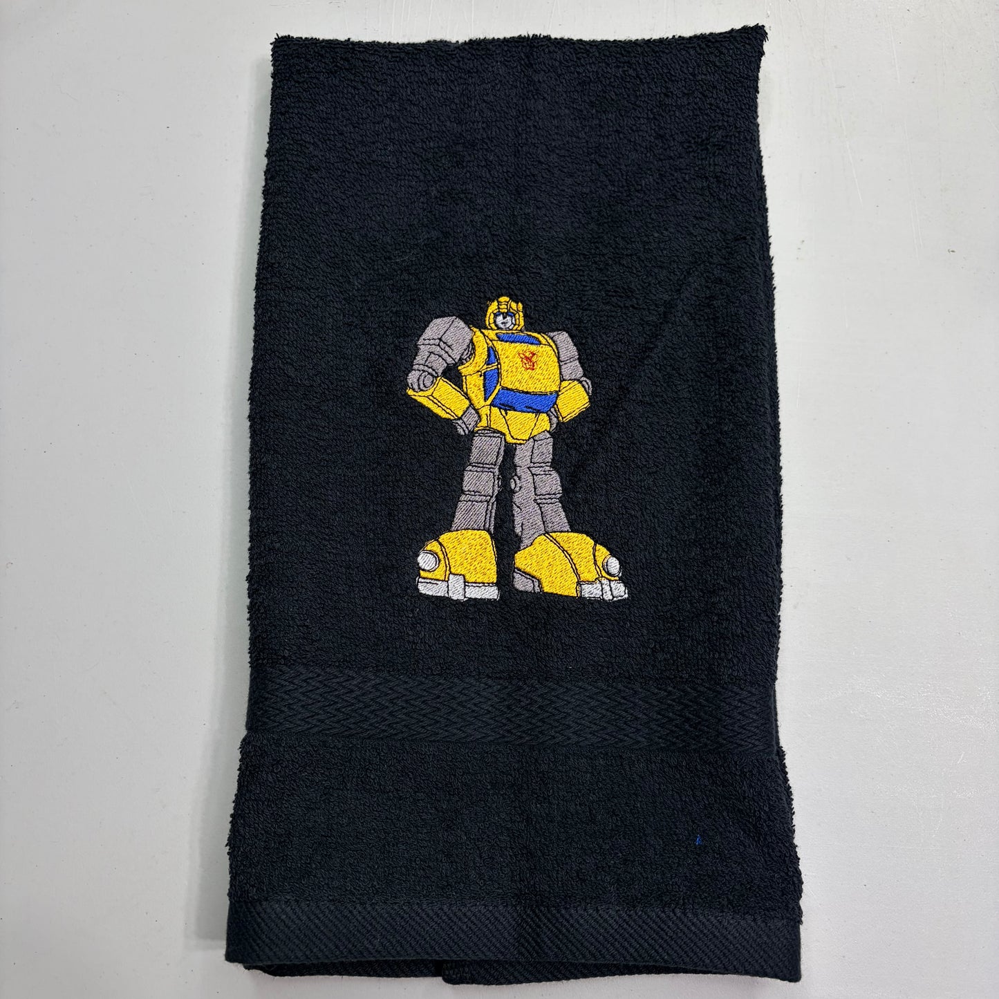 Transformers Towels Embroidered Hand Towel Bathroom Home Decor Autobots Robots Optimus Prime Bumblebee