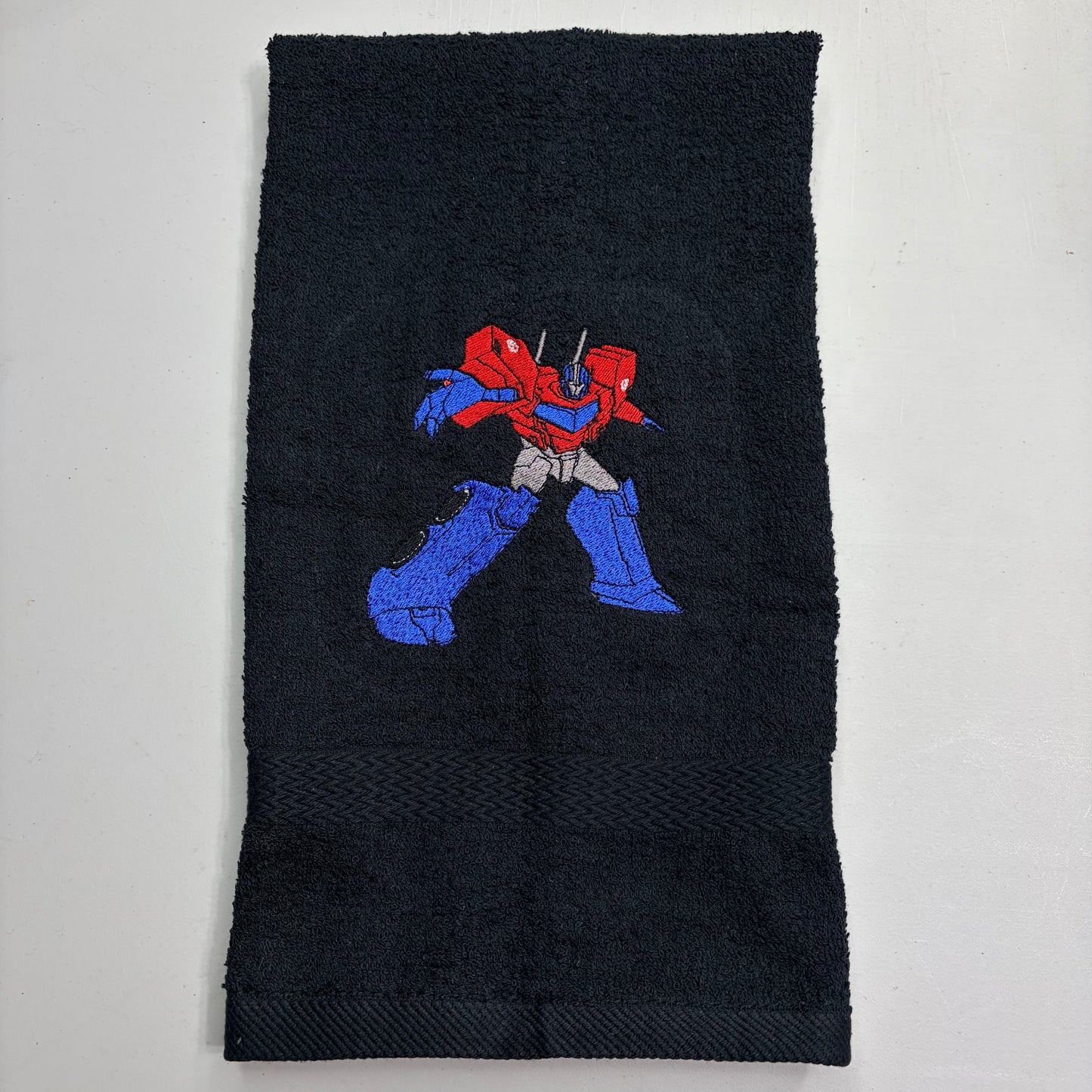 Transformers Towels Embroidered Hand Towel Bathroom Home Decor Autobots Robots Optimus Prime Bumblebee