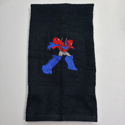 Transformers Towels Embroidered Hand Towel Bathroom Home Decor Autobots Robots Optimus Prime Bumblebee
