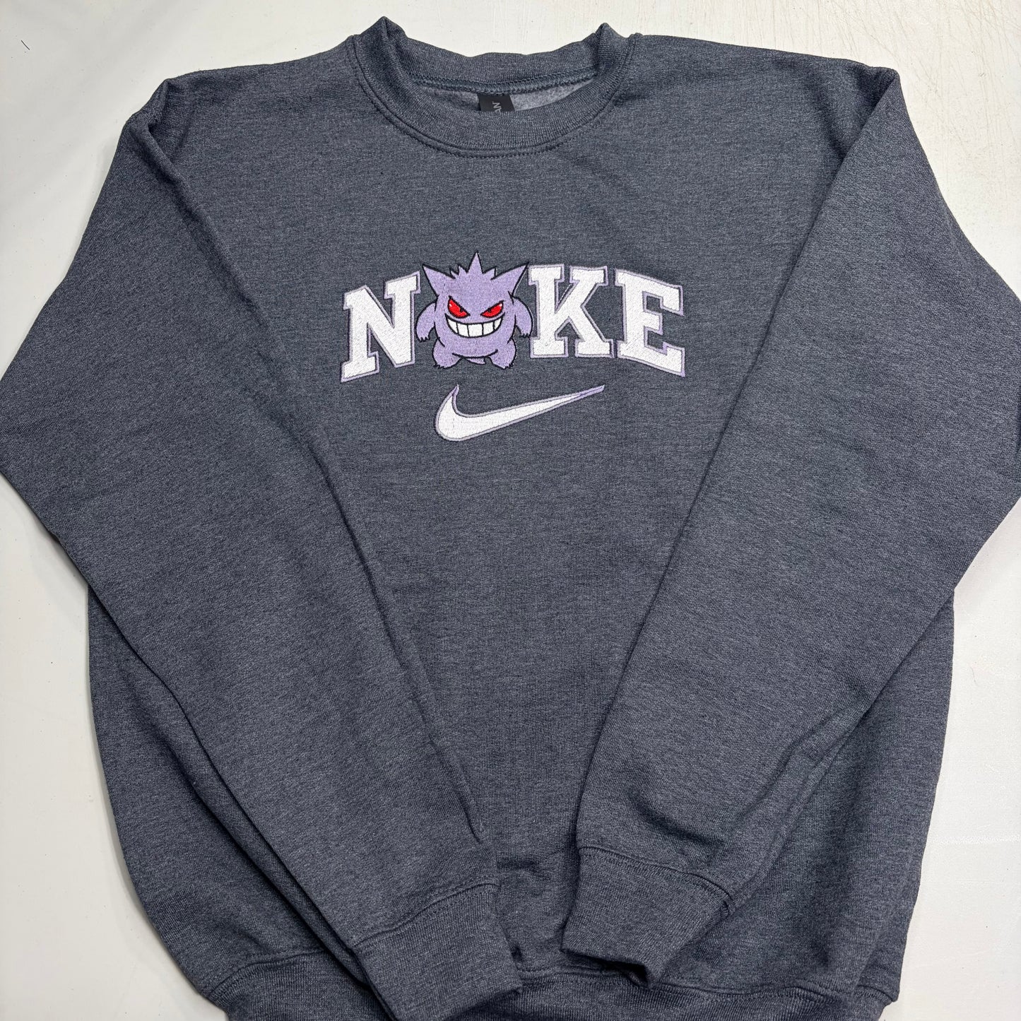 Nike Pokemon Gengar Embroidered YOUTH Hoodie / Crewneck Sweatshirt Kids Boy Girl Unisex Video Gamer Gift