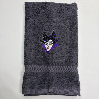 Evil Queen Poison Apple Maleficent Towels Embroidered Hand Towel Bathroom Home Decor Villain