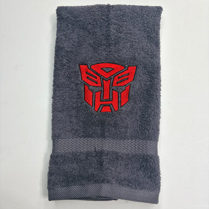 Transformers Towels Embroidered Hand Towel Bathroom Home Decor Autobots Robots Optimus Prime Bumblebee