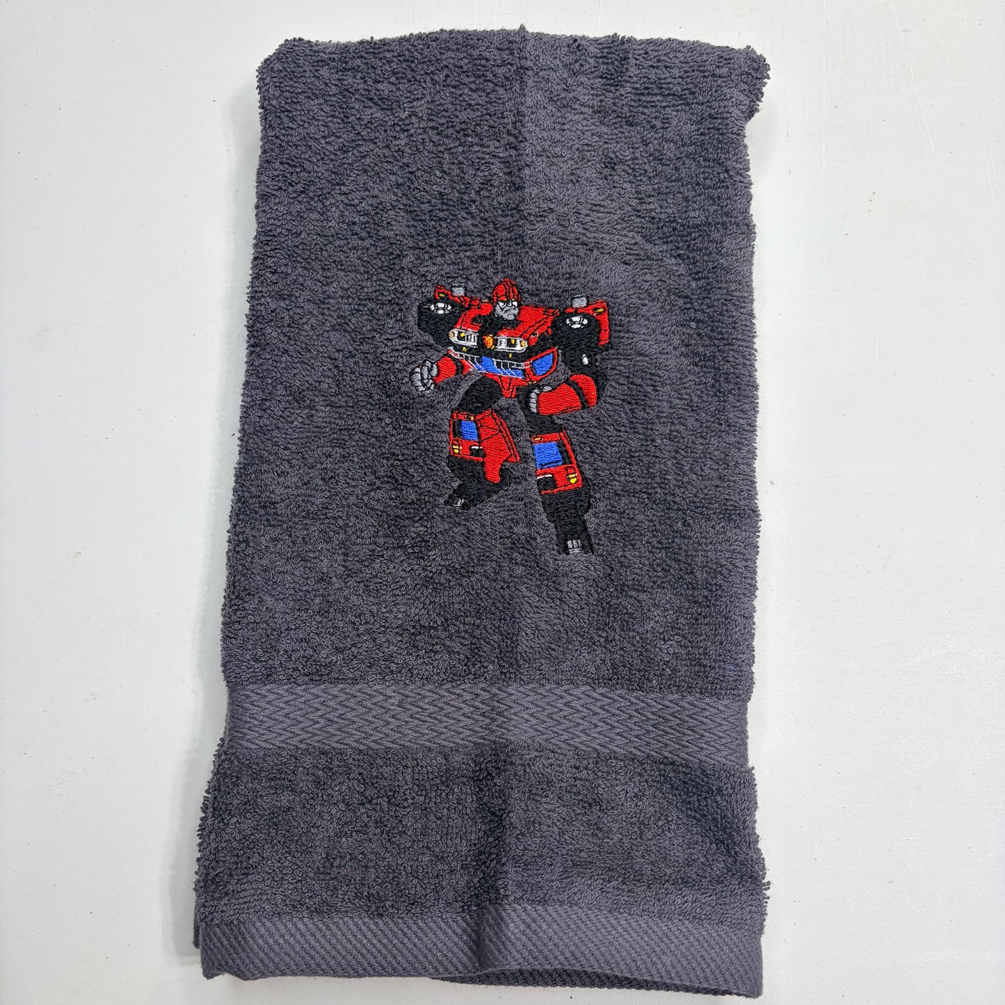 Transformers Towels Embroidered Hand Towel Bathroom Home Decor Autobots Robots Optimus Prime Bumblebee