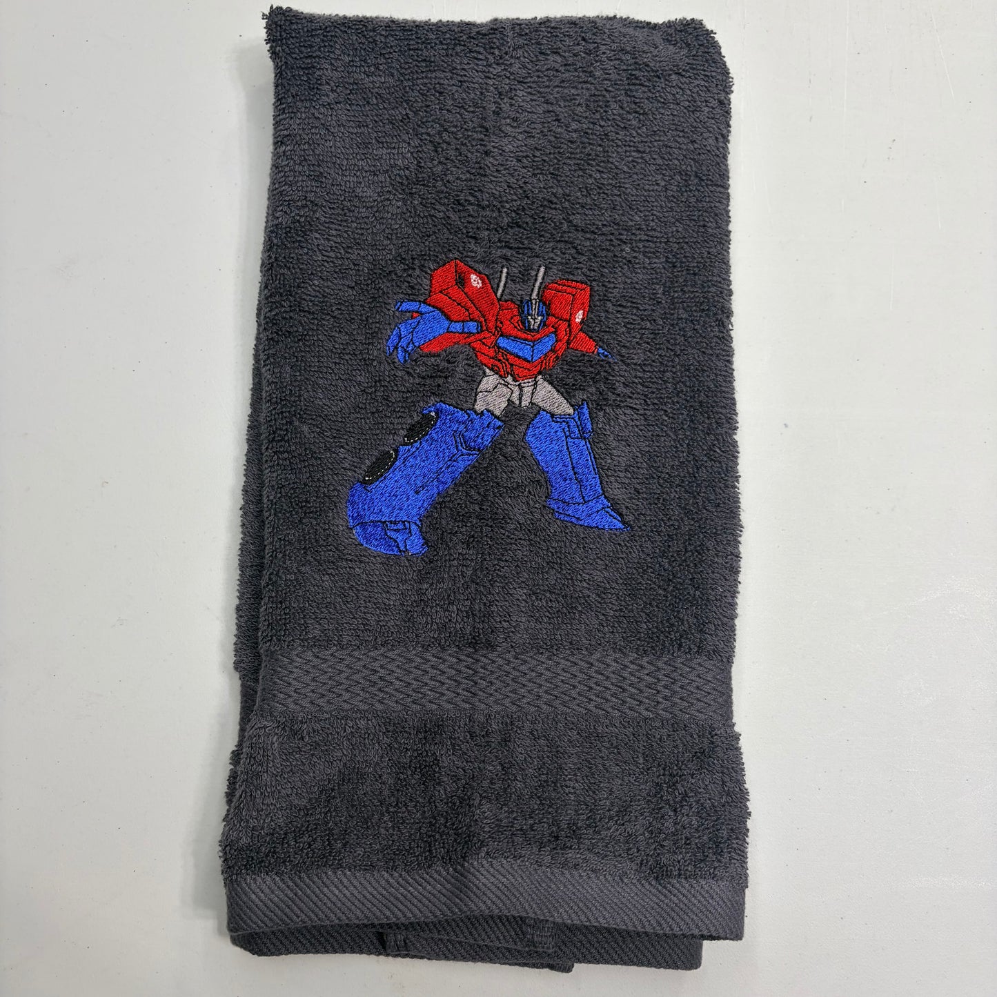 Transformers Towels Embroidered Hand Towel Bathroom Home Decor Autobots Robots Optimus Prime Bumblebee