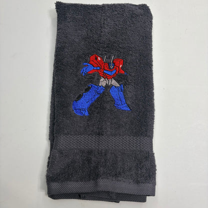 Transformers Towels Embroidered Hand Towel Bathroom Home Decor Autobots Robots Optimus Prime Bumblebee