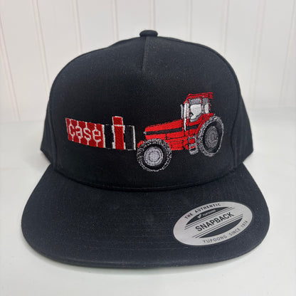 Case IH Hat Embroidered 5 Panel Twill Snapback Boxcar Magnum Tractor Farm International