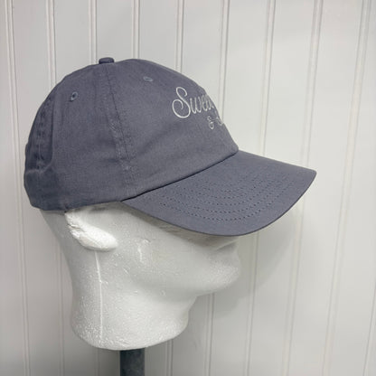 Sweet & Salty Embroidered Dad Hat Unstructured Cotton Chino Twill Buckle Closure Casual
