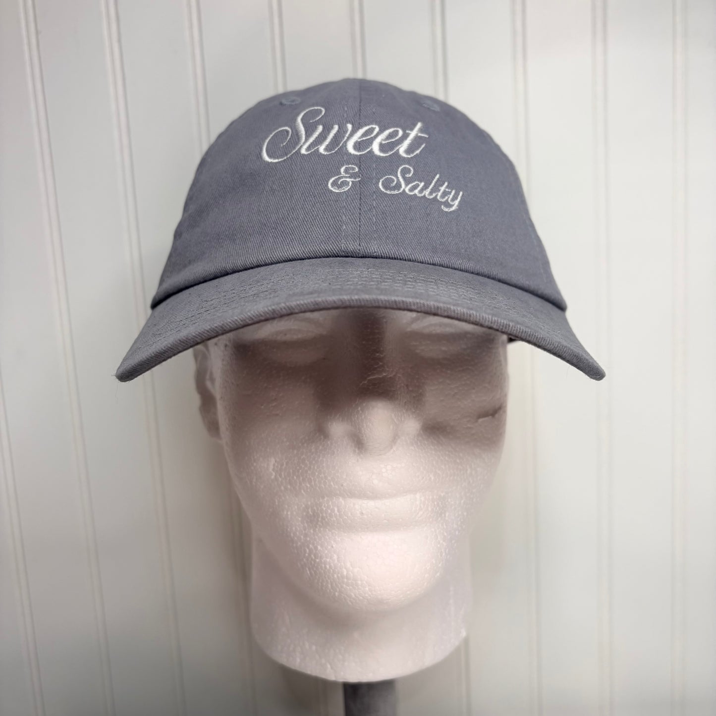 Sweet & Salty Embroidered Dad Hat Unstructured Cotton Chino Twill Buckle Closure Casual