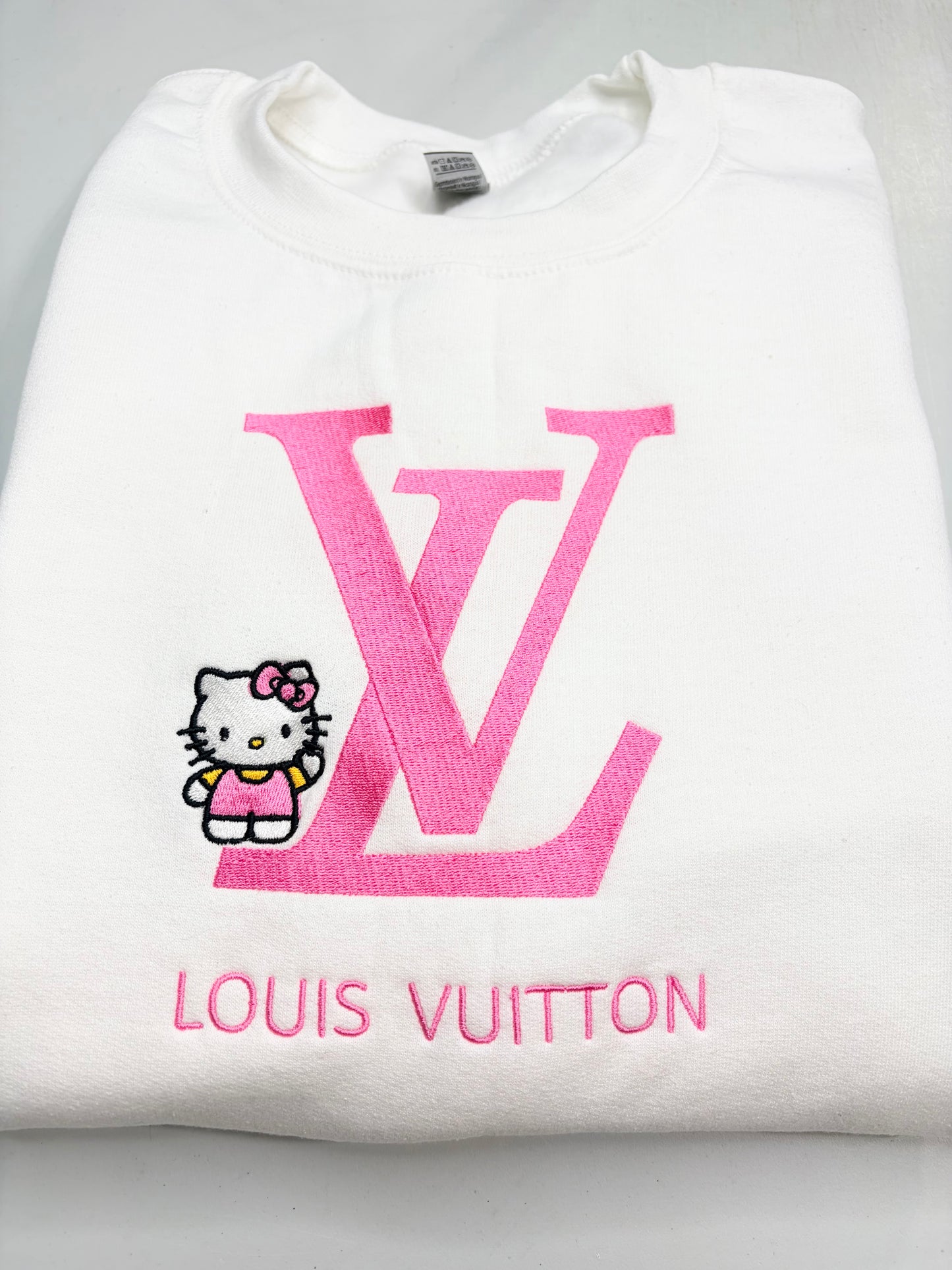 Louis Vuitton Hello Kitty Sweatshirt Embroidered ADULT Hoodie / Crewneck Unisex Fashion Lover Gift