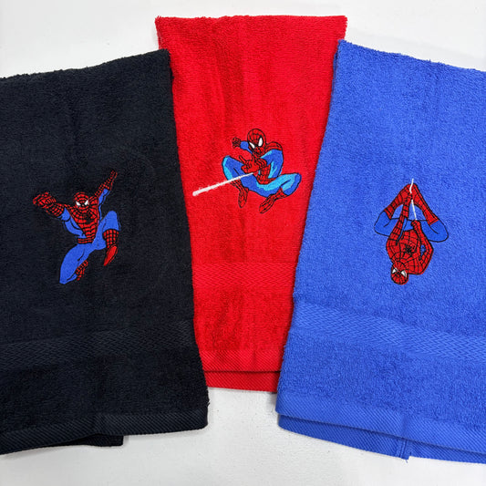 Spiderman Towels Embroidered Hand Towel Bathroom Home Decor