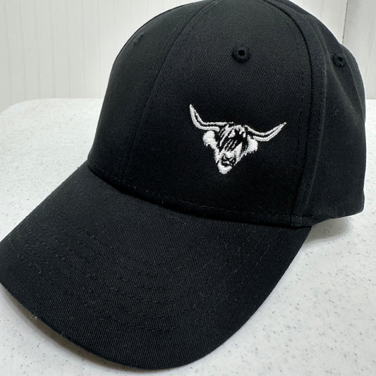 Highland Cow Hat Embroidered Off Center Structured Hat Chino Twill Farm