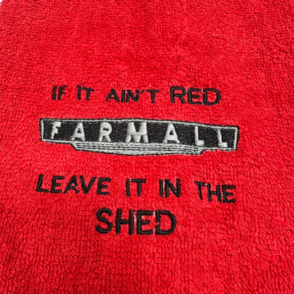 Farmall Towels Embroidered Hand Towel Set Red Black Bathroom Home Farm Decor