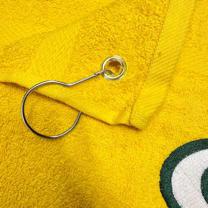 Green Bay Packers Golf Towel Embroidered Hand Towel Green Gold Sports Football