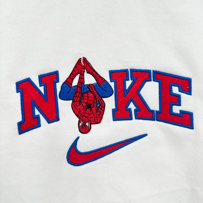 Nike Spiderman Embroidered ADULT Hoodie / Crewneck Sweatshirt Unisex Comic Super Hero Lover Gift