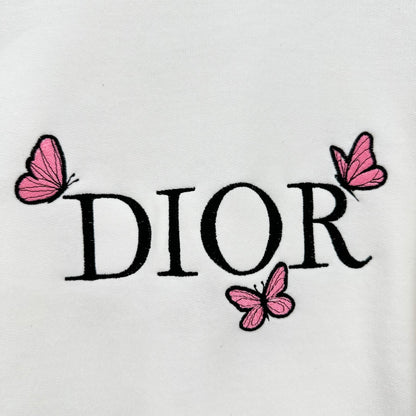 DIOR Butterfly Logo Embroidered ADULT Unisex Crewneck Sweatshirt